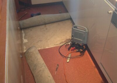 galley floor removal